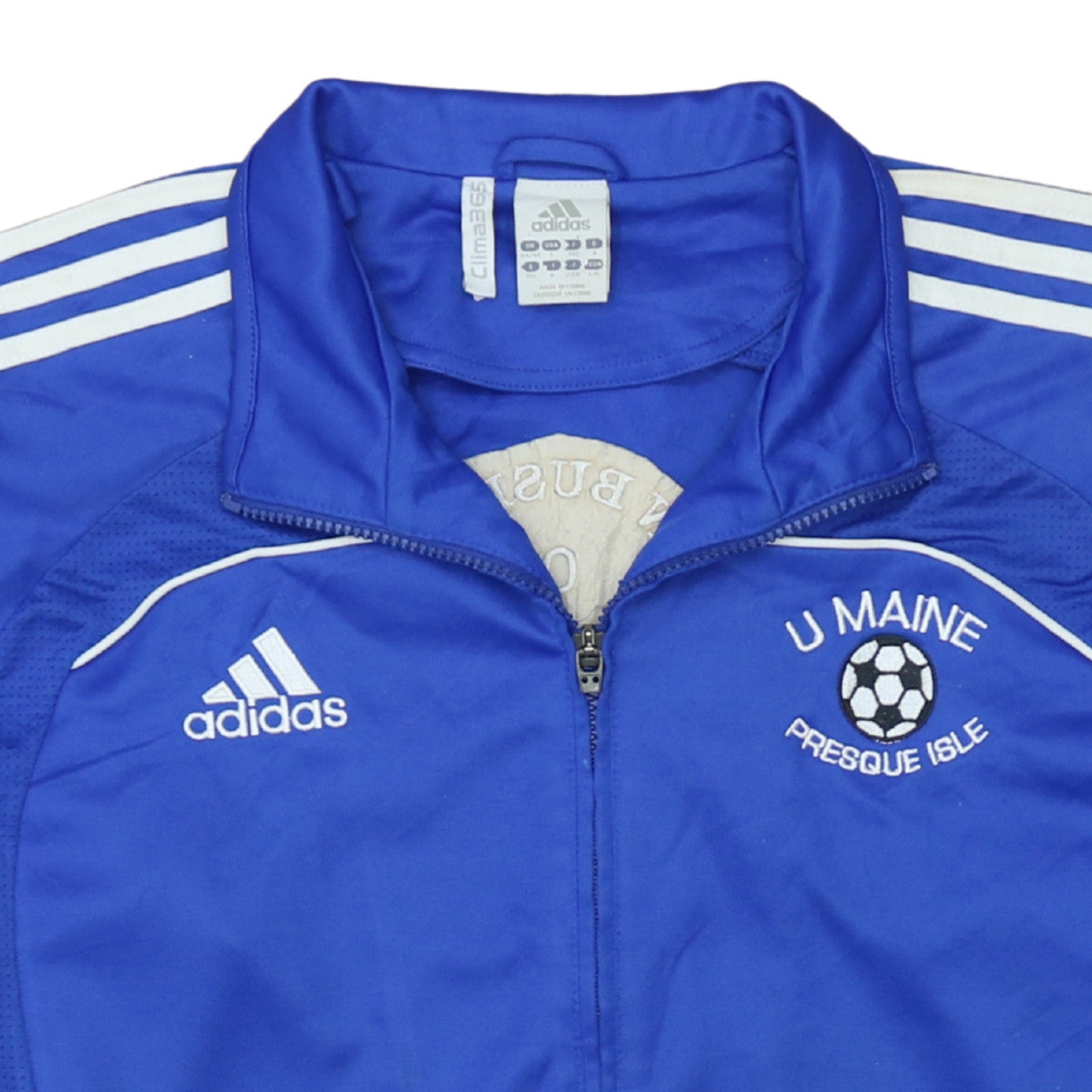 Adidas Men's Blue Track Jacket L Football Clima365 Full Zip