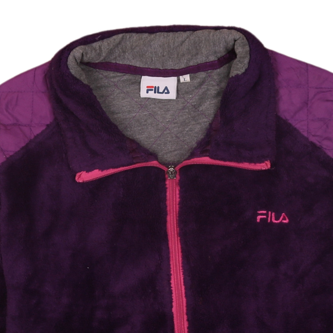 FILA Women's Purple Fleece Full Zip Jacket Size L