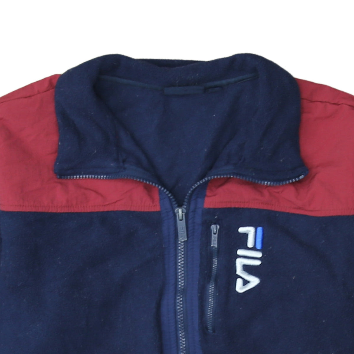Additional view of Fila Men's Blue and Red Full Zip Fleece Jacket, size M