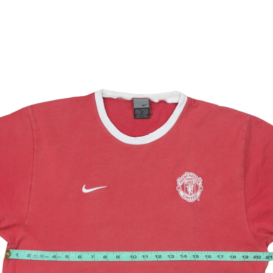 Nike Manchester United Men's Red Crew Neck Regular Fit T-Shirt M