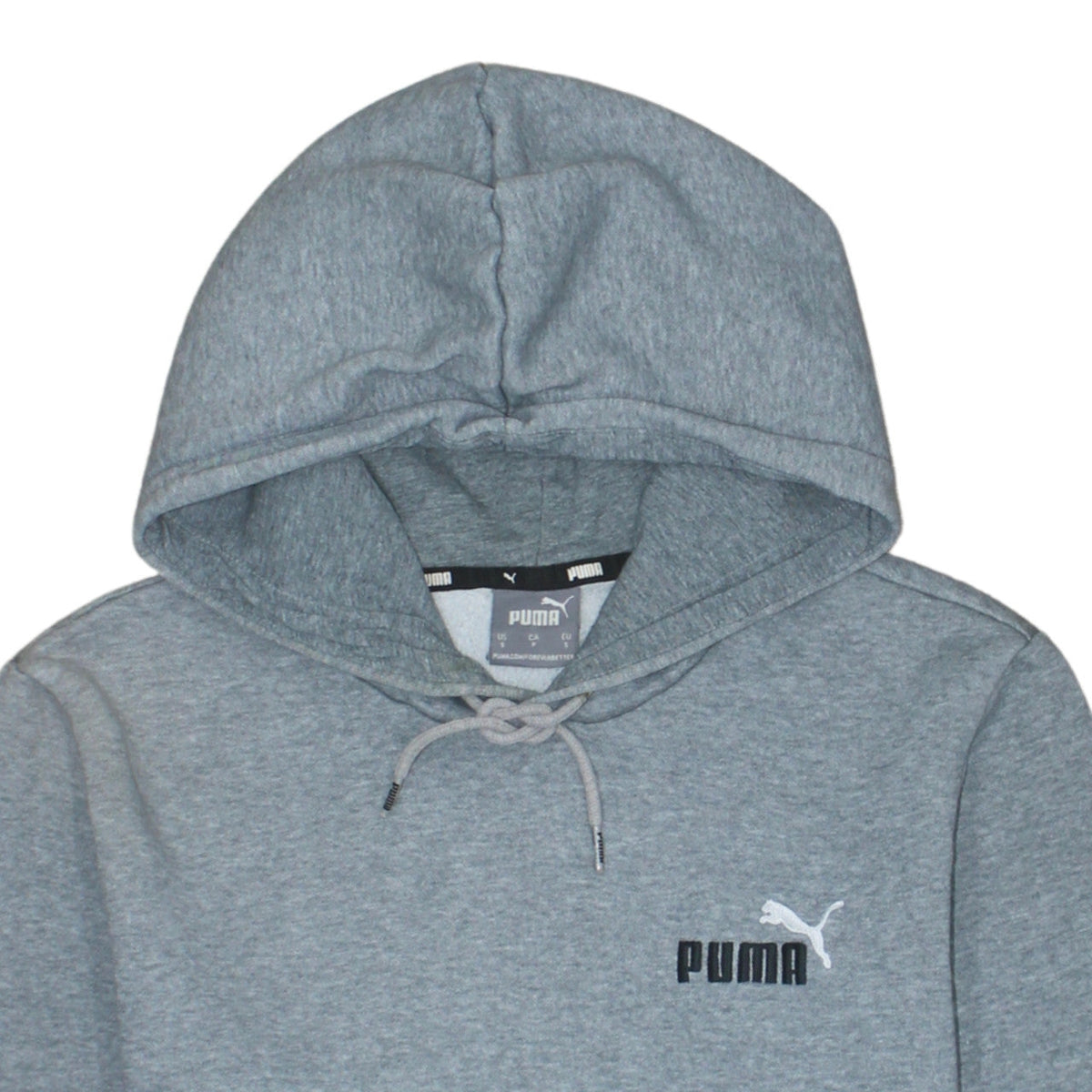 Additional view of Puma Men's Grey Pullover Hoodie, size S, Regular Fit Fleece Sweatshirt