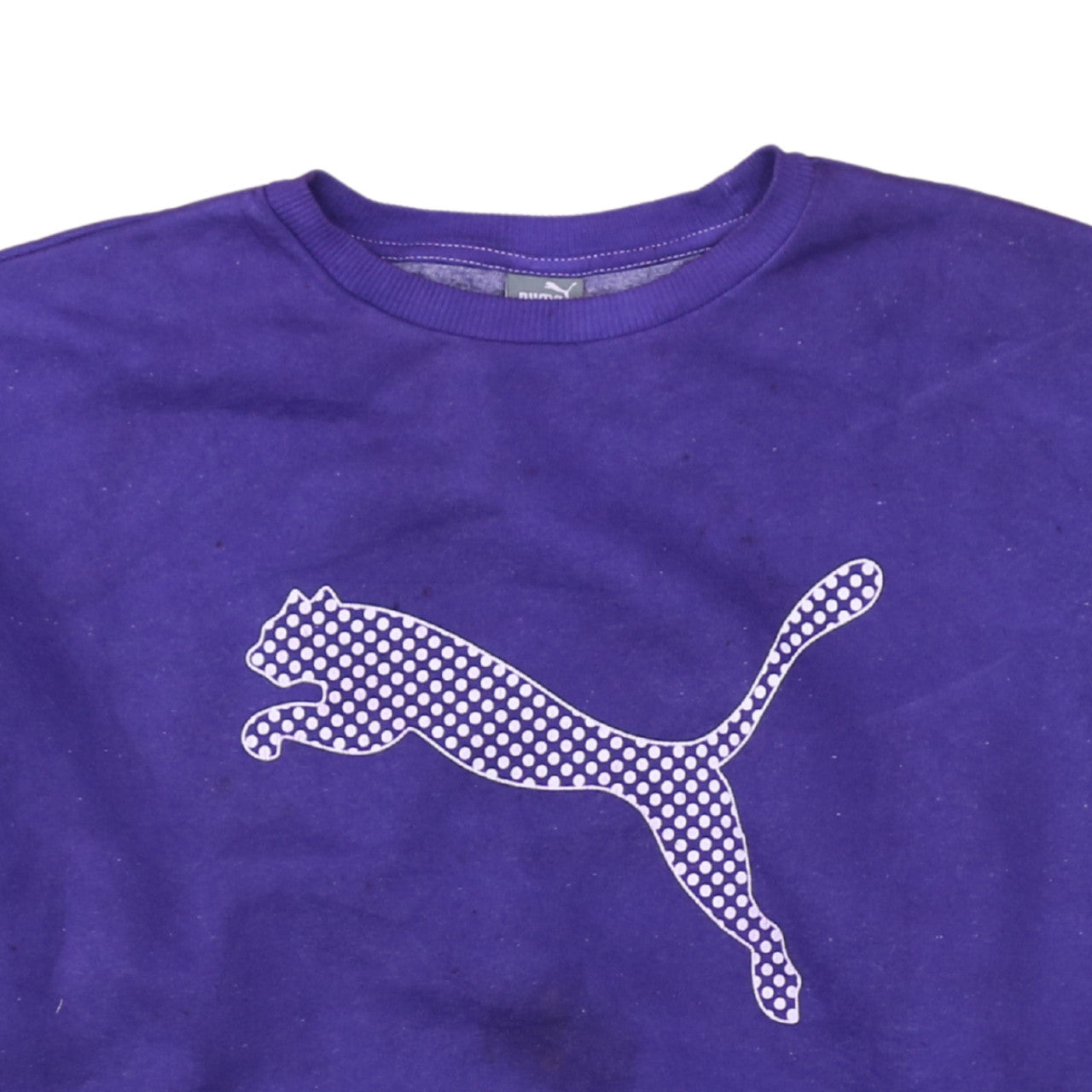 Puma Women’s Purple XL Crew Neck Sweatshirt with Logo Print