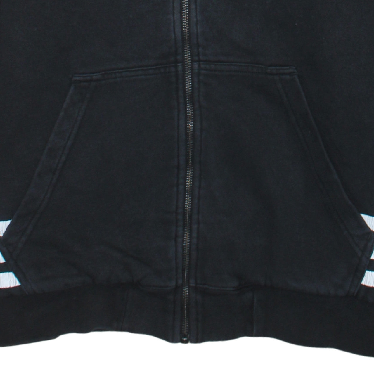 Additional view of Adidas Originals men’s black full zip hoodie, size M, hooded fleece lined