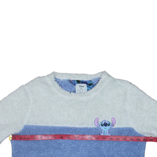 Disney Women’s Blue Fleece Stitch Long Sleeve Nightshirt Size 10-12
