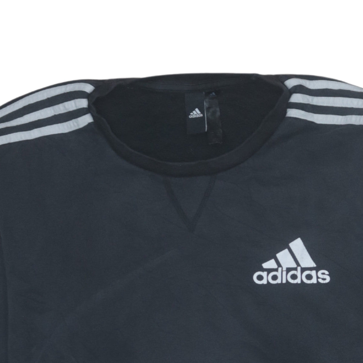 Additional view of Adidas Men's Black Crew Neck Pullover Sweatshirt, size L