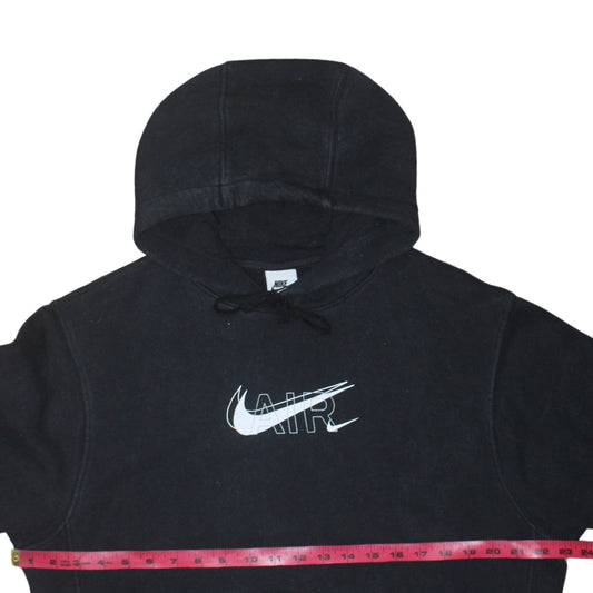 Nike Men's Black Pullover Hoodie S Graphic Logo Air Fleece Sweatshirt