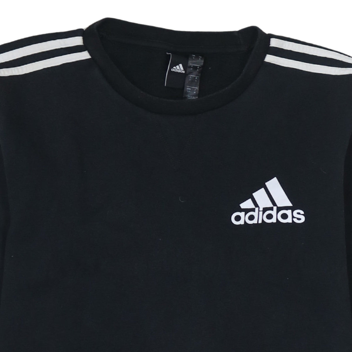 Additional view of Adidas Men's Black Small Crew Neck Pullover Sweatshirt