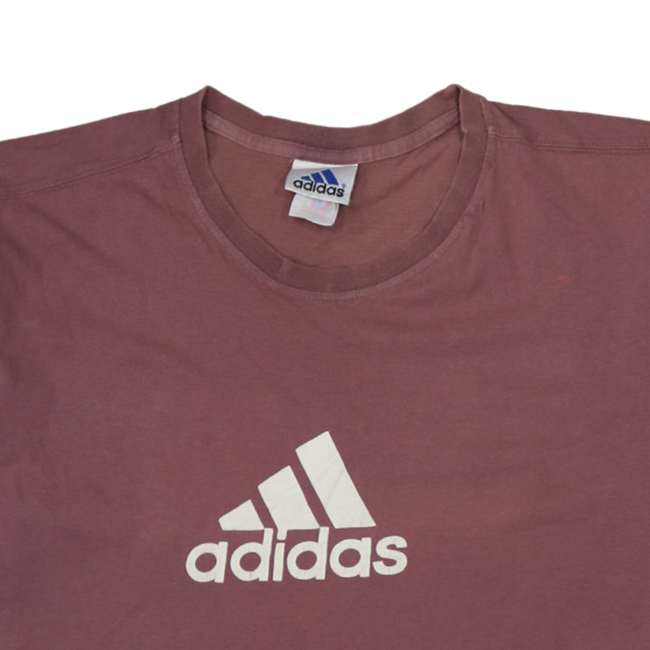 Adidas Men's Brown Logo Graphic Short Sleeve Cotton T-Shirt M