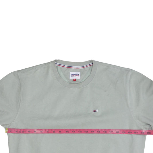 Tommy Jeans Men's Beige Crew Neck Sweatshirt M Pullover Classic Logo