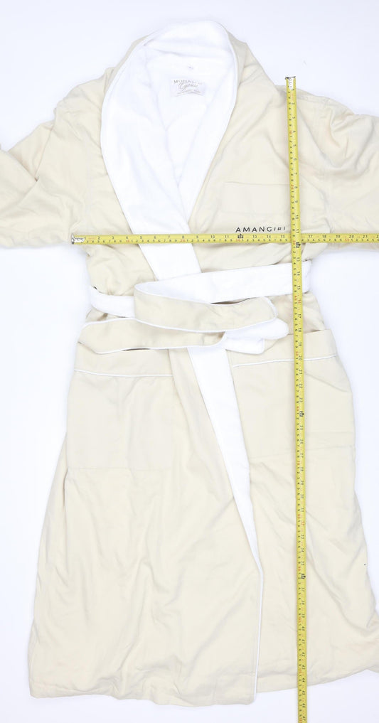 Monarch Cypress Women Beige Fleece Kimono Robe M