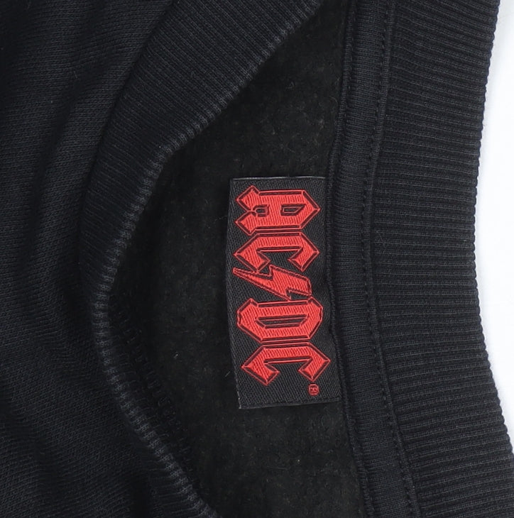 Additional view of AC/DC Women's Black Crew Neck Pullover Sweatshirt UK 8