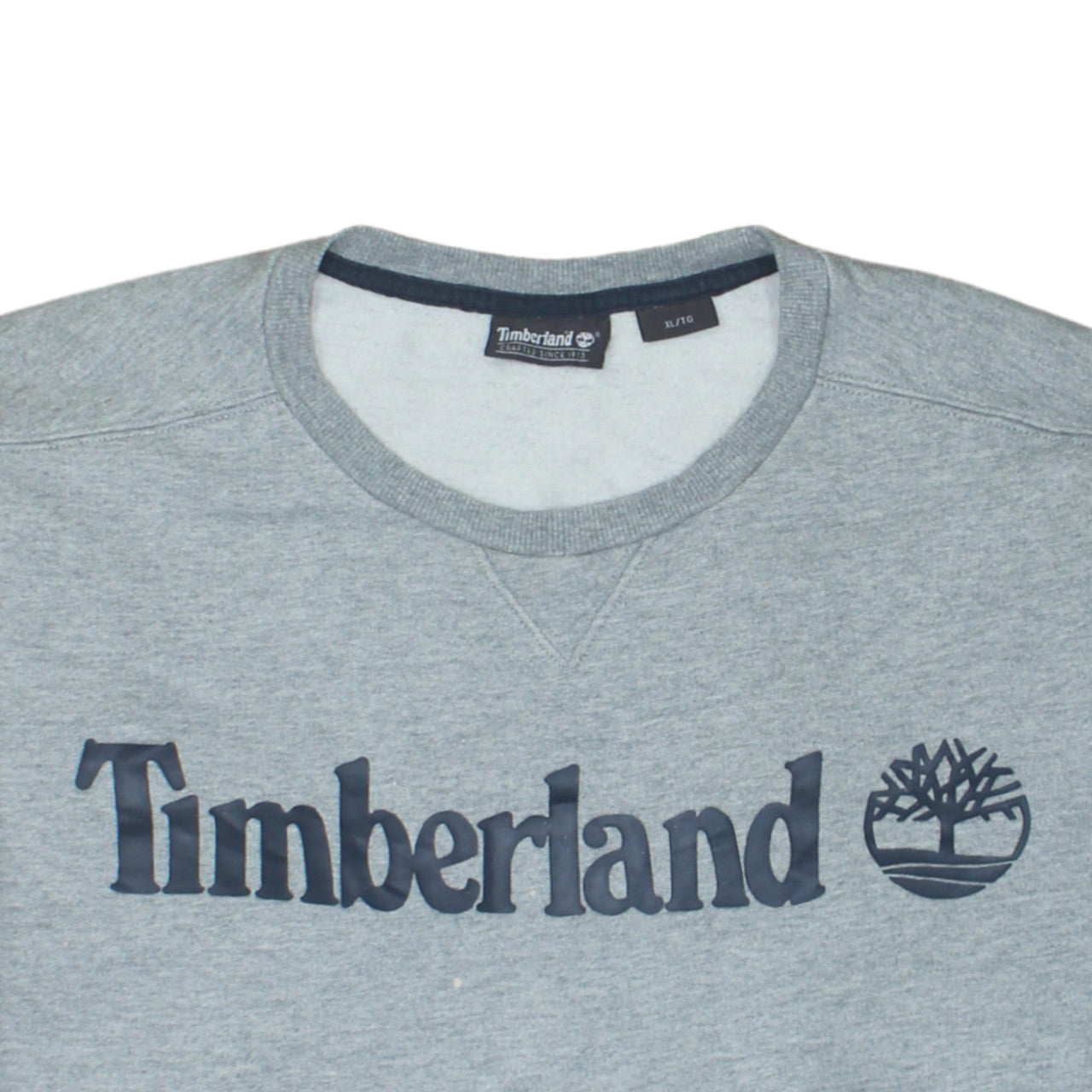 Timberland Men's Grey XL Pullover Sweatshirt Crew Neck Logo