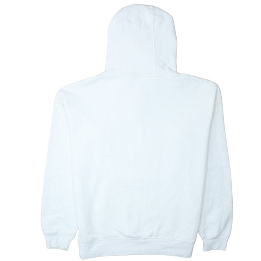 FILA Women White Hooded Pullover Sweatshirt XL 80s Style