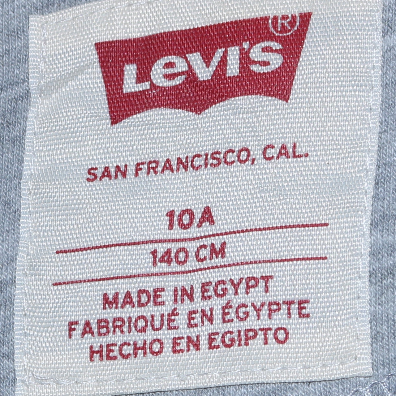 Levi's Boys Grey Full Zip Hoodie Size 10 Years Graphic Logo Cotton