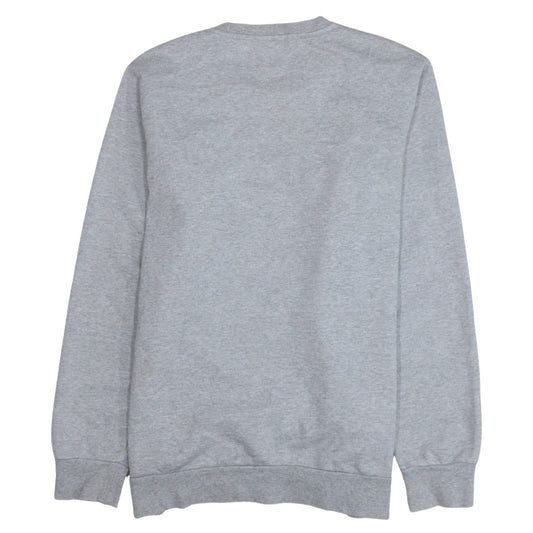 Adidas Mens Grey L Climalite Pullover Sweatshirt Crew Neck Logo