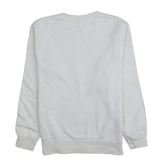 Nike Men's White Small Logo Pullover Sweatshirt Crew Neck Sportswear