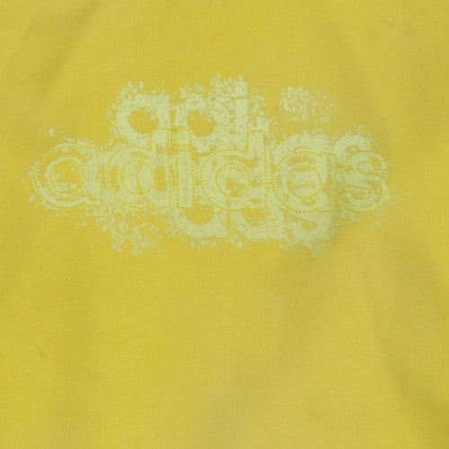 Additional view of adidas Men's Yellow Pullover Sweatshirt M Graphic Logo Crew Neck