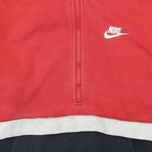 Additional view of Nike boys’ red colourblock full zip hoodie xl 158-170cm