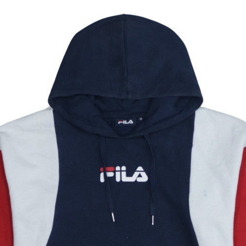 Additional view of Fila Men's Blue Red White Pullover Hoodie, size M, Logo Sportswear
