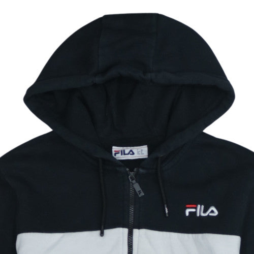 Additional view of Fila Men's Grey Black Full Zip Hoodie, size M