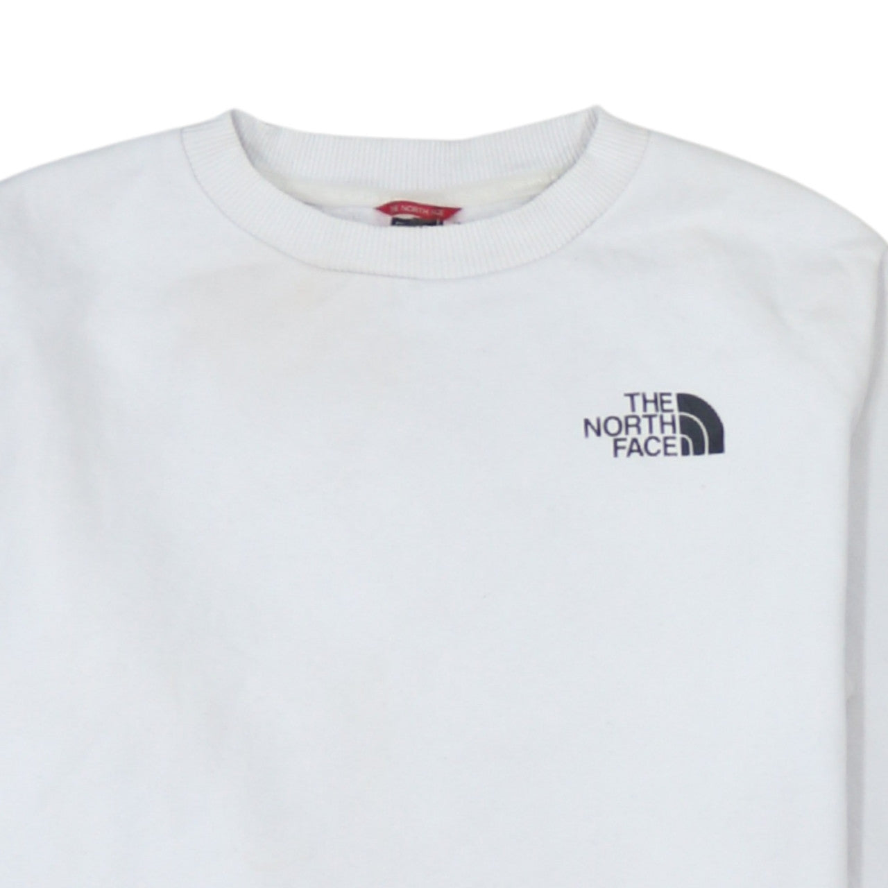 The North Face Womens White Small Crew Neck Pullover Sweatshirt