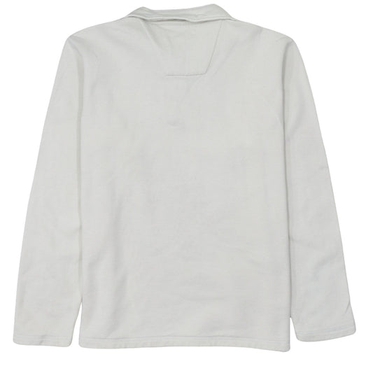 Nautica Men’s White 1/4 Zip Cotton Sweatshirt L Classic Fit