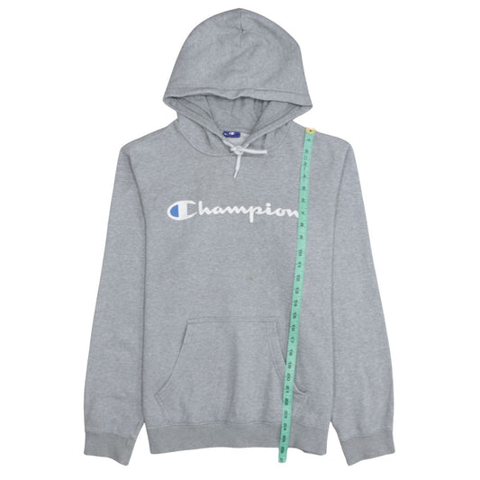 Champion Men's Grey Pullover Hoodie Medium Logo Sportswear