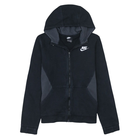 Nike Boys Black Full Zip Hoodie XL 13-15 Years Cotton Blend