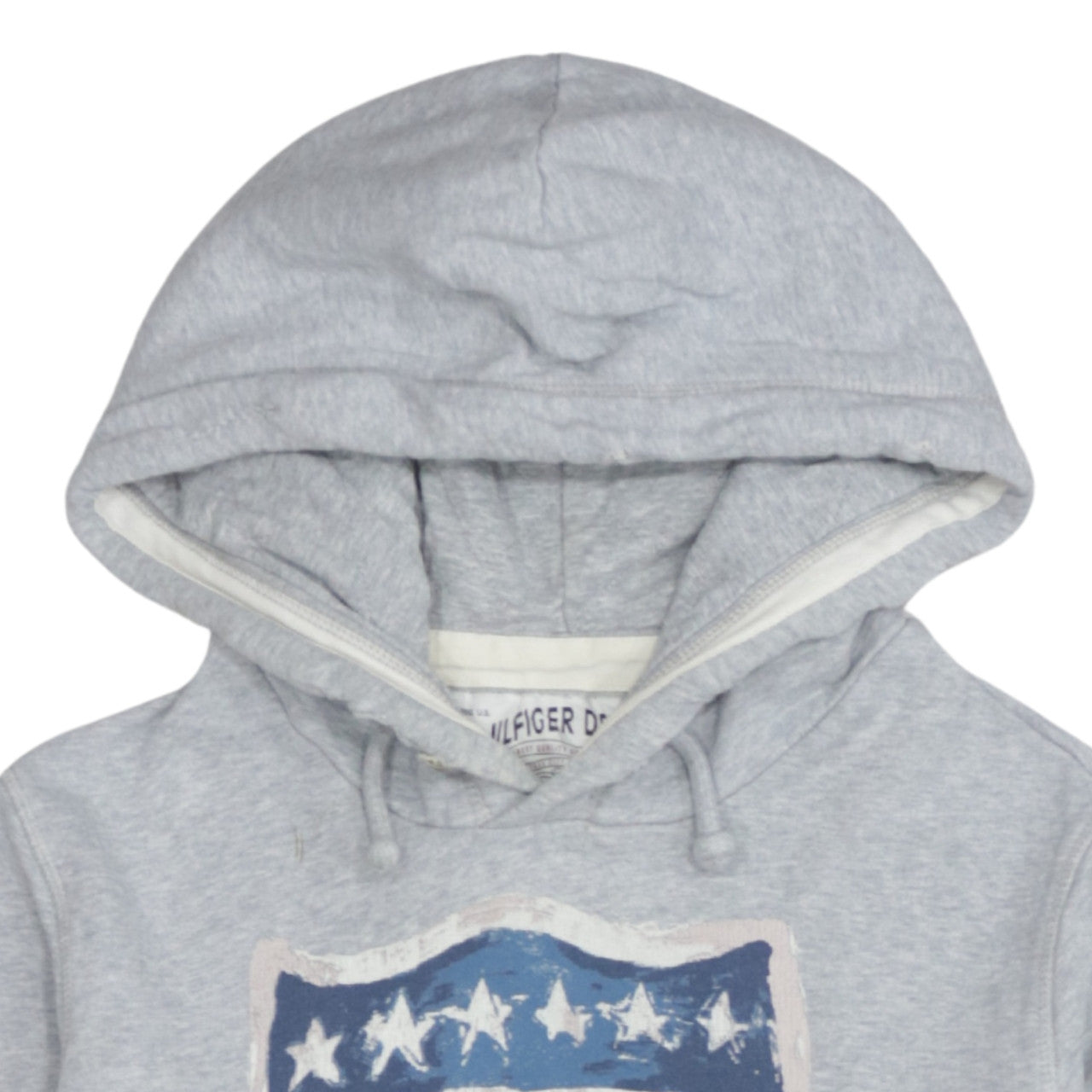 Additional view of Tommy Hilfiger Denim Men's Grey Medium Pullover Hoodie with USA Graphic