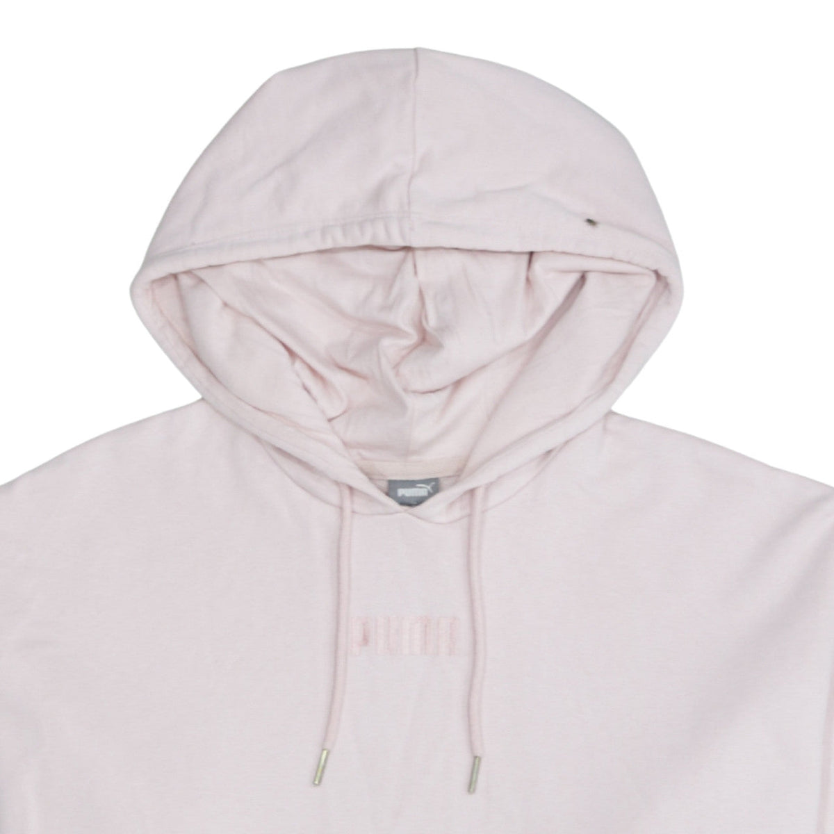 Additional view of Puma women’s pink pullover hoodie medium cotton embroidered logo casual