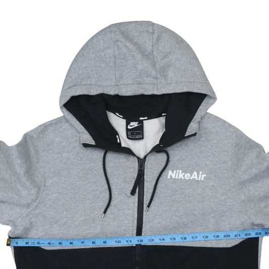 Nike Air Men's Grey & Black Full Zip Hoodie Size M Regular Fit