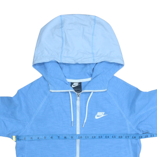Nike Men's Blue Full Zip Hoodie Size S Cotton Sportswear