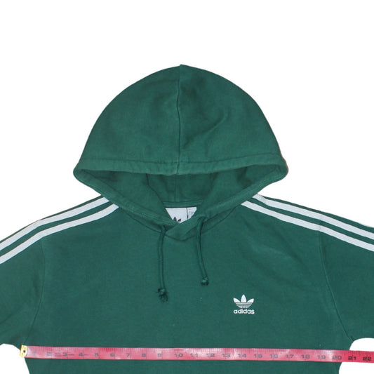 Adidas Men’s Green Pullover Hoodie Small Logo Hooded Sweatshirt