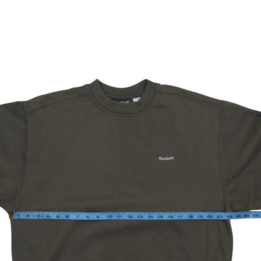 Reebok Men's Green Pullover Sweatshirt M Crew Neck Fleece