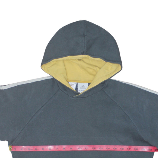 Adidas Teens Grey Pullover Hoodie 164 Logo Sports Style