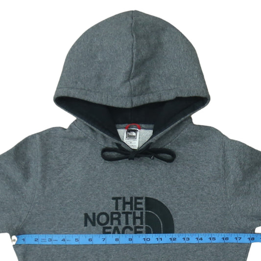 The North Face Womens Grey Pullover Hoodie Size S Cotton Blend
