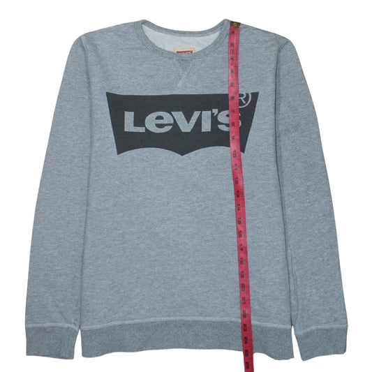 Levi's Boys Grey Logo Pullover Sweatshirt Size 16 Years Crew Neck