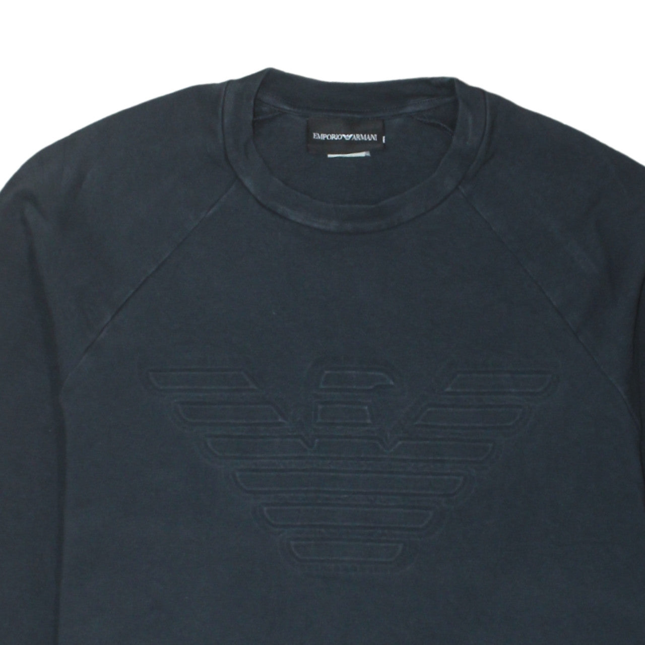 Emporio Armani Men's Black Logo Sweatshirt Size M Crew Neck