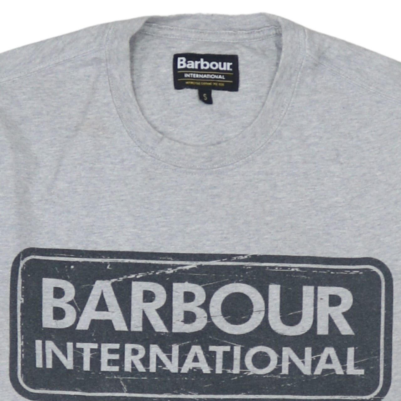 Barbour Women Grey Basic T-Shirt Size S Short Sleeve Cotton