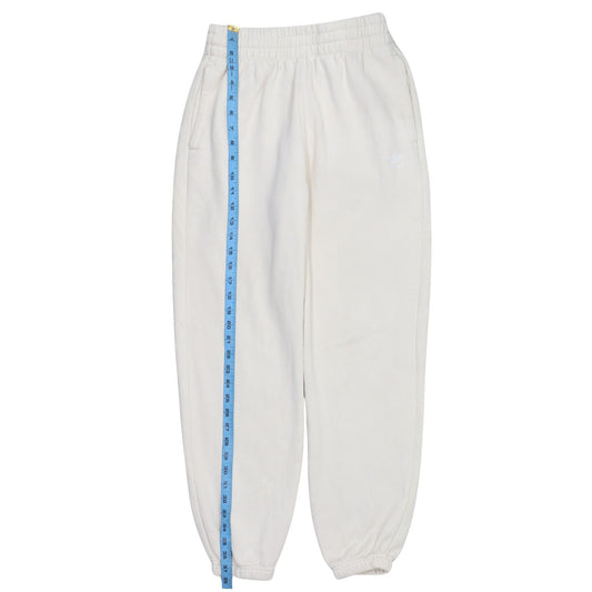 Adidas Women's White Sweatpants Size 10 Tapered Fleece Joggers