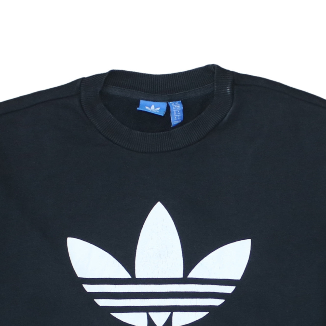 Additional view of Adidas Women Black Crew Neck Pullover Sweatshirt, size 10, Logo Print