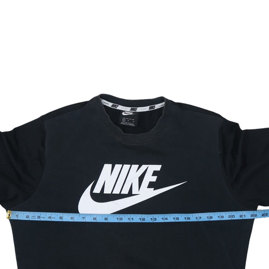 Nike Men's Black Medium Crew Neck Pullover Sweatshirt with Logo