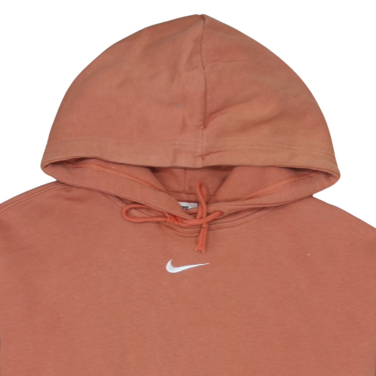Nike Men's Brown Small Pullover Hoodie Logo Fleece Sweatshirt