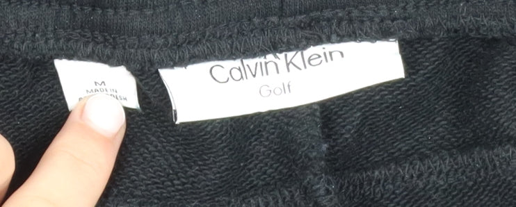 Calvin Klein Men Black Jogger Trousers M Cotton Blend