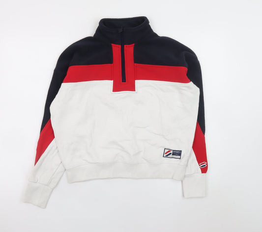Superdry Women Multicoloured 1/2 Zip Fleece Jacket Size 12