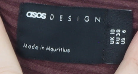 ASOS DESIGN Women’s Brown Midi Bodycon Dress Size 10