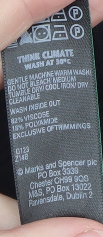 Marks and Spencer Women Black Size 16 Knit Bodycon Midi Dress