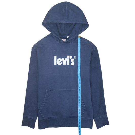 Levi's Men's Blue Relaxed Fit Pullover Logo Hoodie Medium