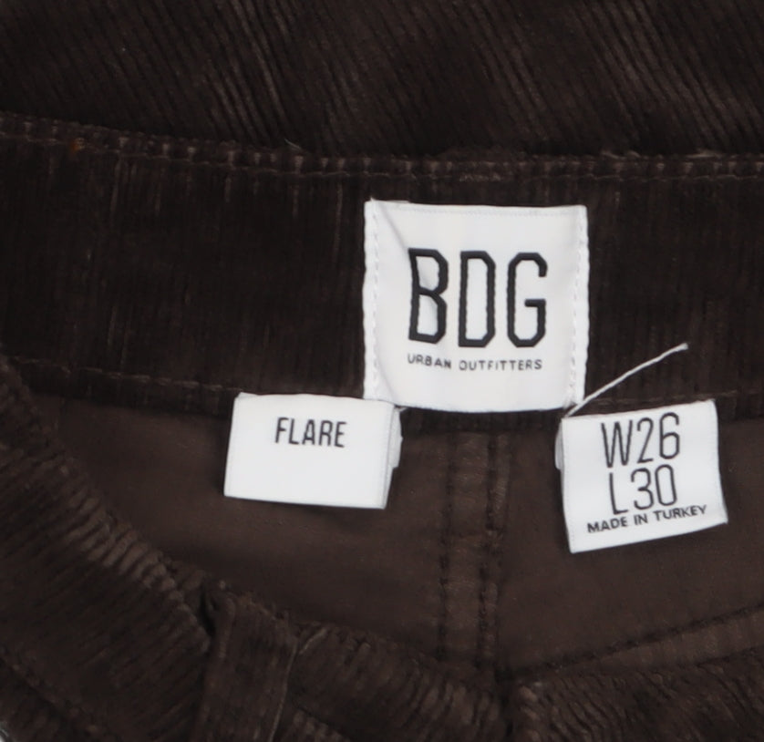 BDG Urban Outfitters Women's Brown Flared Corduroy Trousers Size 10