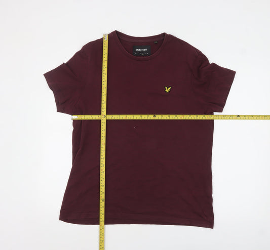 Lyle & Scott Mens Brown Cotton Crew Neck Short Sleeve T-Shirt Size L